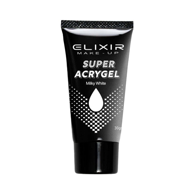 Elixir Super Acry-Gel 30gr - Υβριδικό Τζελ Χτισίματος Νυχιών #908B Milky White