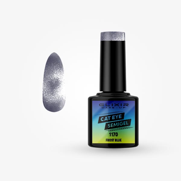 Elixir Semi Gel Ημιμόνιμο Βερνίκι CAT EYE 5D 8ml – #1170 (FROST BLUE)