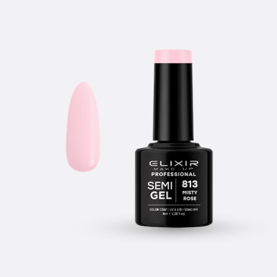 Elixir Semi Gel Ημιμόνιμο Βερνίκι 8ml – #813 (MISTY ROSE)