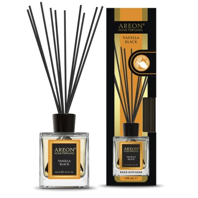 AREON Home Perfume Άρωματικό Χώρου Με Στικς 150ml #Vanilla Black