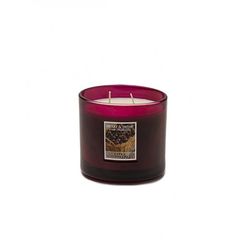 Heart and Home Άρωματικό Κερί με Διπλό Φυτίλι 40h 230gr #Γλυκά Μαυροκέρασα