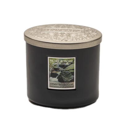 Heart and Home Άρωματικό Κερί με Διπλό Φυτίλι 40h 230gr #Ορμητικό Ποτάμι