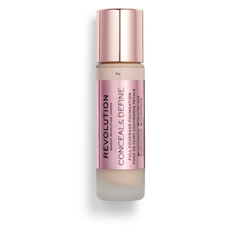 Makeup Revolution Conceal & Define Full Coverage Foundation 23ml #F4