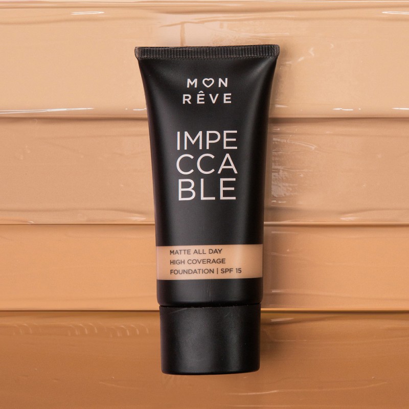 Mon Reve Impeccable Foundation 30ml - Υψηλή Κάλυψη & Ματ Φινίρισμα #102