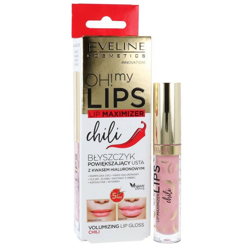 Eveline Lip Maximizer Lipgloss Ηyaluron & Chili 4.5ml