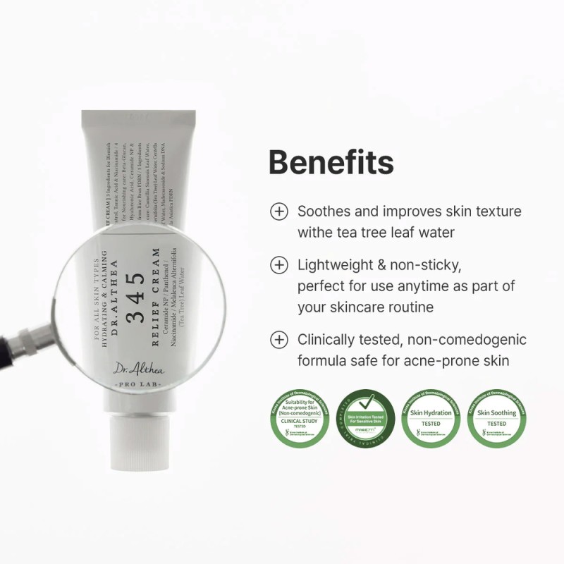 Dr.Althea 345 Relief Cream 50ml – Κρέμα Προσώπου για Σημάδια Ακμής, Καταπράυνση & Ενυδάτωση