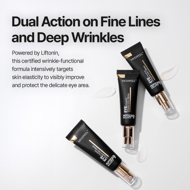 Medi-Peel Peptide 9 Hyaluronic Volumy Eye Cream 40ml – Κρέμα Ματιών με Πεπτίδια για Ενυδάτωση, Σύσφιξη & Λεπτές Γραμμές