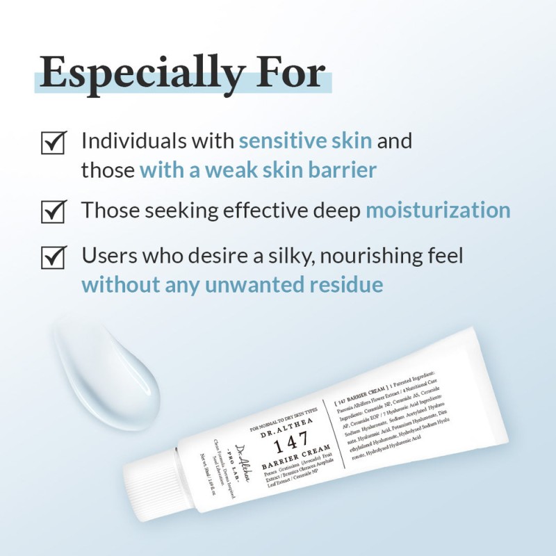 Dr.Althea 147 Barrier Cream 50ml – Κρέμα Προσώπου για Ενίσχυση Επιδερμιδικού Φραγμού, Ενυδάτωση & Θρέψη