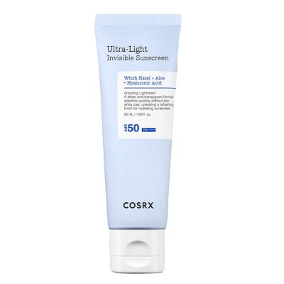 COSRX Ultra-Light Invisible Sunscreen SPF50 PA++++ 50ml – Αντηλιακό Προσώπου με Αλόη για Ενυδάτωση, Καταπράυνση & Αόρατο Τελείωμα