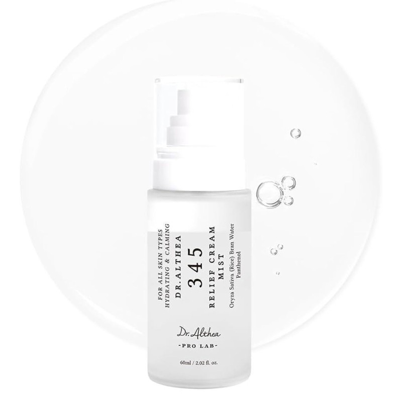 Dr.Althea 345 Relief Cream Mist 60ml – Mist Προσώπου με Υαλουρονικό Οξύ & Centella για Ενυδάτωση, Καταπράυνση & Ενίσχυση Φραγμού