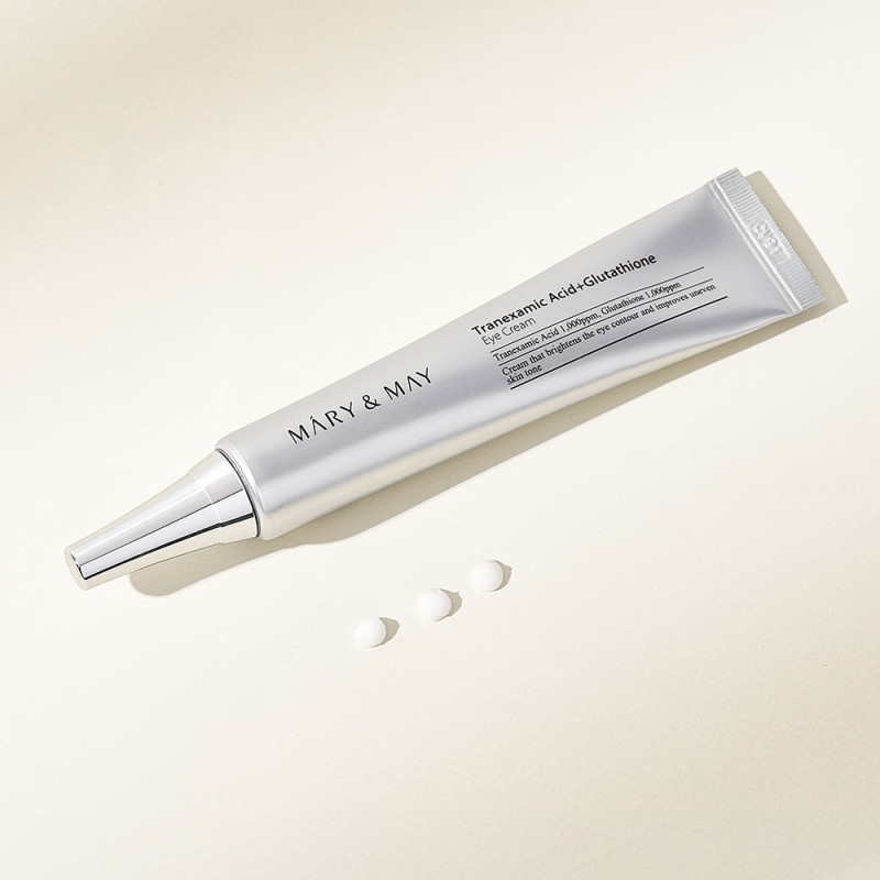 Mary&May Tranexamic Acid+Glutathione Eye Cream 30g – Κρέμα Ματιών με Tranexamic Acid & Γλουταθειόνη για Μαύρους Κύκλους, Δυσχρωμίες & Λάμψη