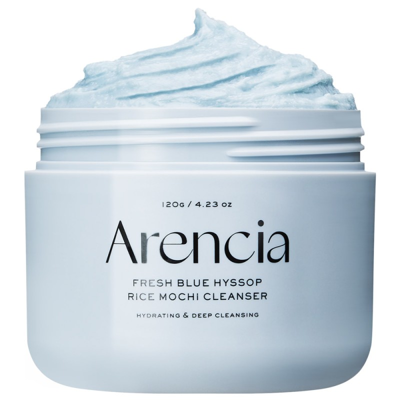 Arencia Fresh Blue Hyssop Rice Mochi Cleanser 120g – Καθαριστικό Προσώπου με Ρύζι για Βαθύ Καθαρισμό, Πόρους & Λιπαρότητα