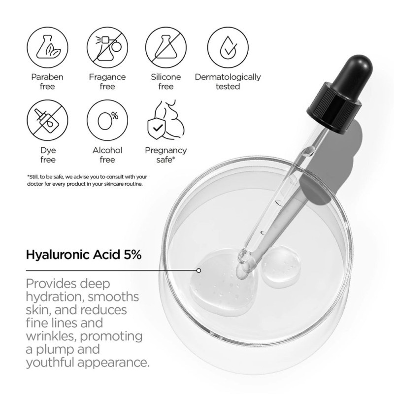 Revox B77 Just Hyaluronic Acid 5% Hydrating Fluid 30ml – Ενυδατικός Ορός Προσώπου για Ενυδάτωση, Λεία Όψη & Λεπτές Γραμμές
